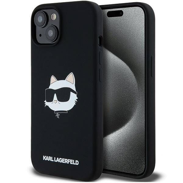 Original Case IPHONE 13 / 14 / 15 Karl Lagerfeld Hardcase Crossbody IML Karl Head MagSafe (KLHMP15SSCHPPLK) black 3666339257262