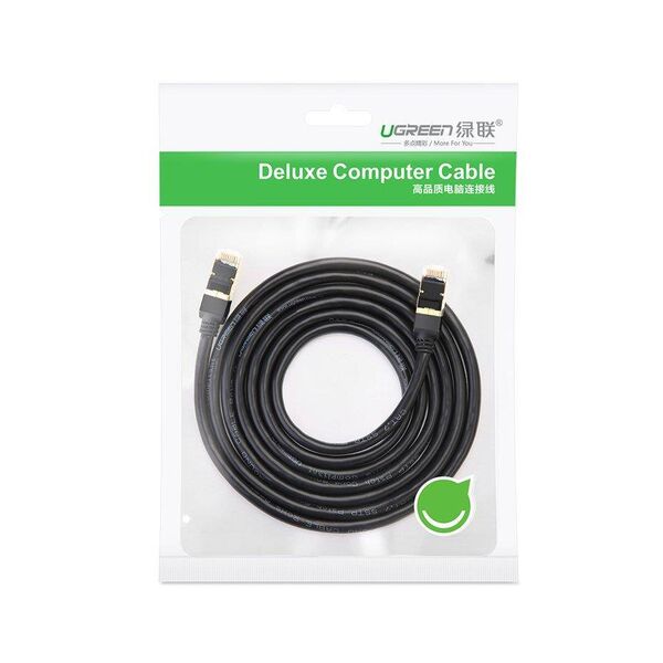 UGREEN NW107 Ethernet RJ45 Round network cable, Cat.7, STP, 2m (Black) 6957303882694