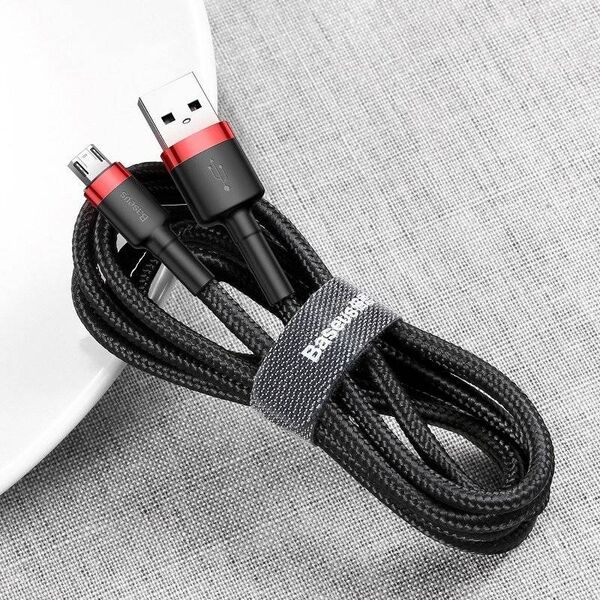 Baseus Cafule Micro USB Cable 2A 3m (Black+Red) 6953156296381