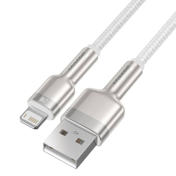 USB cable for Lightning Baseus Cafule, 2.4A, 2m (white) 6953156202290