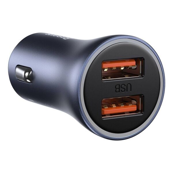 Baseus Golden Contactor Pro car charger, 2x USB, 40W (gray) 6953156201972