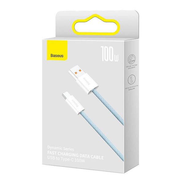 Cable USB to USB-C Baseus Dynamic Series, 100W, 2m (blue) 6932172607487