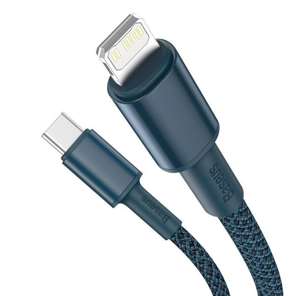 Baseus High Density Braided Cable Type-C to Lightning, PD,  20W, 1m (blue) 6953156231931