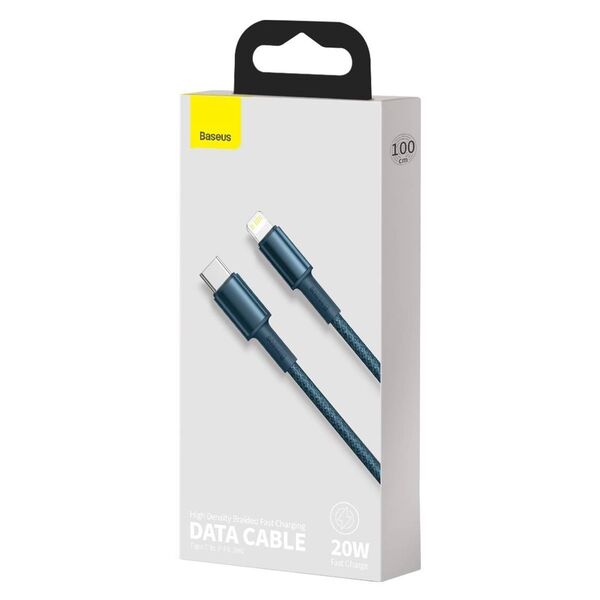 Baseus High Density Braided Cable Type-C to Lightning, PD,  20W, 1m (blue) 6953156231931