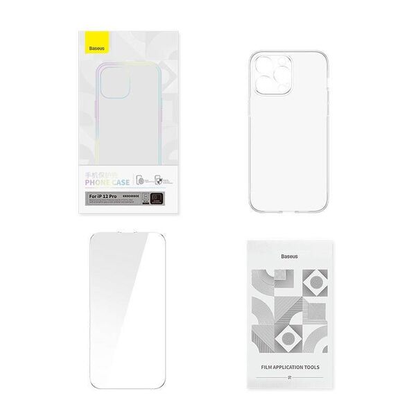 Case IPHONE 12 PRO Baseus Corning & Tempered glass transparent 6932172629755