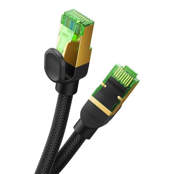 Braided network cable cat.8 Baseus Ethernet RJ45, 40Gbps, 15m (black) 6932172646769