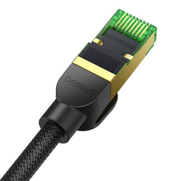 Braided network cable cat.8 Baseus Ethernet RJ45, 40Gbps, 15m (black) 6932172646769