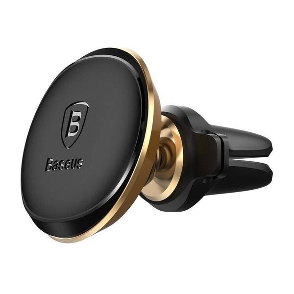 Baseus Magnetic Air Vent Car Mount Holder with cable clip Gold 6932172648756