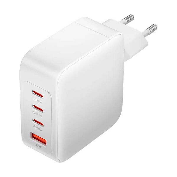 Vention Wall charger, Vention, FEIW0-EU,  3xUSB-C, USB- A, 140W/140W/30W/18W, GaN (white) 063913  FEIW0-EU έως και 12 άτοκες δόσεις 6922794776005