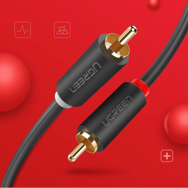 UGREEN 2RCA (Cinch) to 2RCA (Cinch) Cable 5m (black) 6957303815203