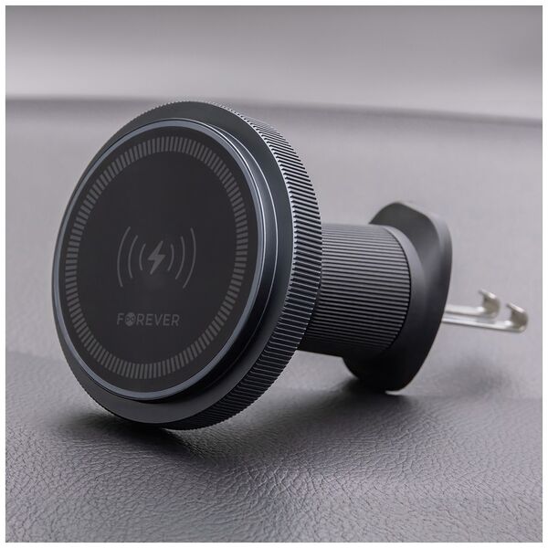 Forever car holder for air vent MACH-200 magnetic with wireless charging black 15W 5907457744042