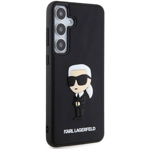 Original Case SAMSUNG GALAXY S24 Karl Lagerfeld Hardcase 3D Rubber Ikonik (KLHCS24S3DRKINK) black 3666339241995