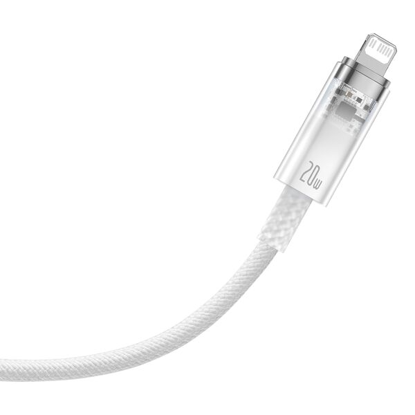 Baseus cable Explorer PD USB-C - Lightning 1,0m white smart temperature control 20W 6932172629069