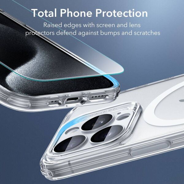 Case + Tempered Glass APPLE IPHONE 15 PRO ESR Classic Pro Set Halolock Magsafe Clear transparent 4894240204672