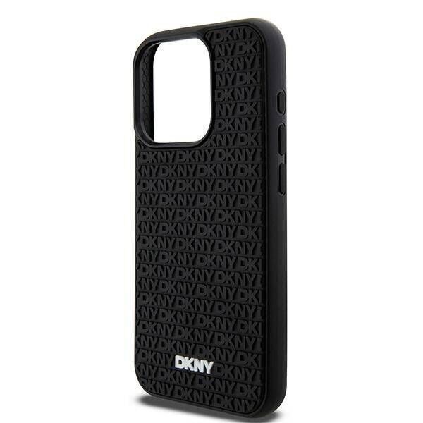 Original Case APPLE IPHONE 15 PRO DKNY Hardcase 3D Rubber Repeat Pattern (DKHCP15L3DRPWK) black 3666339266851