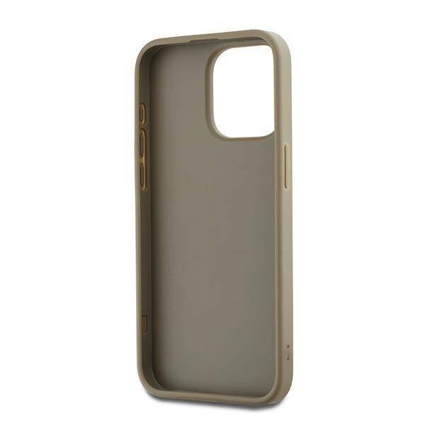 Original Case APPLE IPHONE 15 PRO DKNY Hardcase Wrist Strap Stock Logo (DKHCP15LPBSWSE) beige 3666339264895