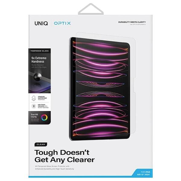 Tempered Glass iPad Air 13" (2024) UNIQ Optix with Applicator Clear 8886463688939