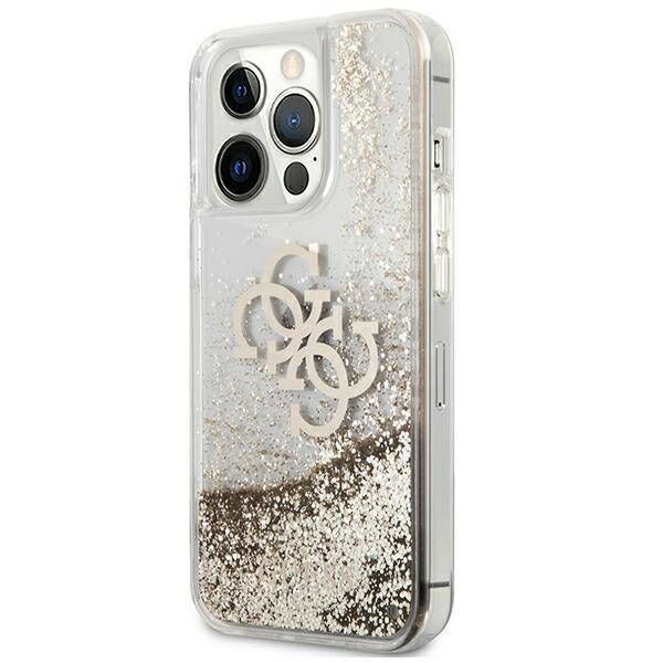 Original Case IPHONE 13 PRO MAX Guess Hardcase 4G Big Liquid Glitter (GUHCP13XLG4GGO) gold 3666339024666