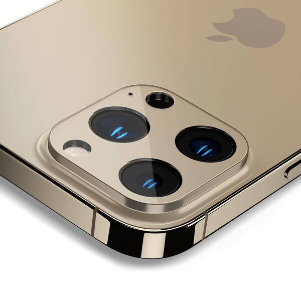 Camera Cover IPHONE 13 PRO / 13 PRO MAX Spigen Optik.TR Camera Protector 2-Pack gold 8809811856408