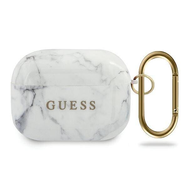 Case APPLE AIRPODS PRO Guess Marble Collection (GUACAPTPUMAWH) white 3700740485545