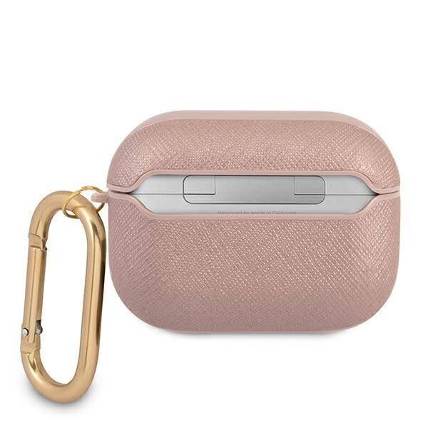 Original Case APPLE AIRPODS PRO Guess Saffiano Script Metal Collection (GUAPSASMP) pink 3666339009823