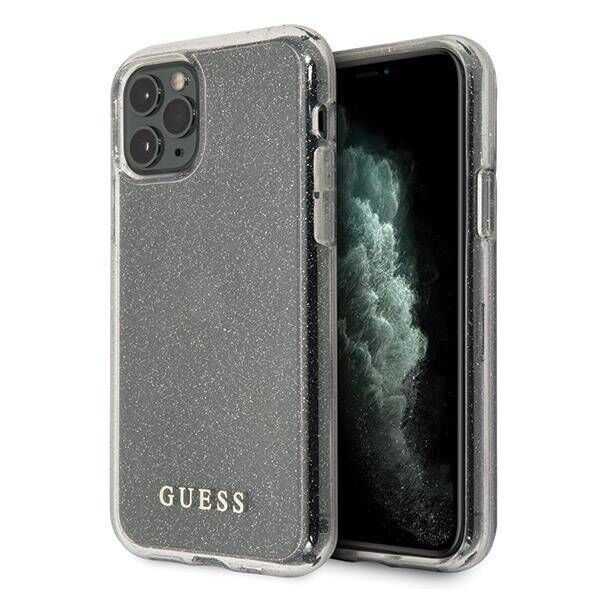 Original Case IPHONE 11 PRO MAX Guess Hard Case Glitter (GUHCN65PCGLSI) silver 3700740476505