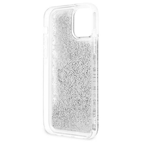 Original Case IPHONE 12 PRO MAX Guess Hardcase 4G Big Liquid Glitter (GUHCP12LLG4GSI) silver 3666339004736