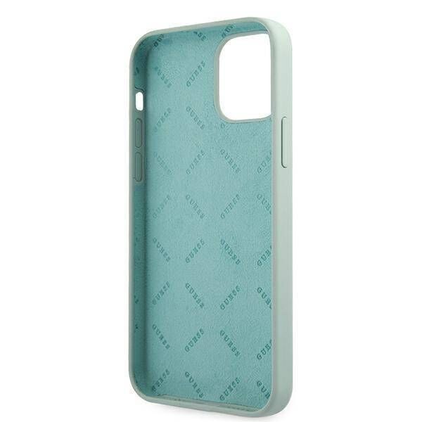 Original Case IPHONE 12 PRO MAX Guess Hardcase Silicone Vintage (GUHCP12LLSVSBF) light blue 3700740495230