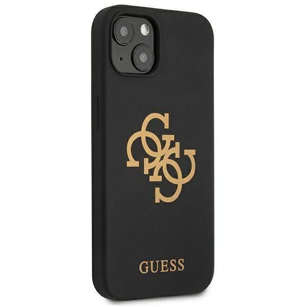 Original Case IPHONE 13 Guess Hard Case Silicone 4G Logo (GUHCP13MLS4GGBK) black 3666339024246