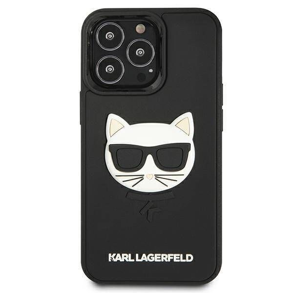 Original Case IPHONE 13 PRO Karl Lagerfeld Hardcase 3D Rubber Choupette (KLHCP13LCH3DBK) black 3666339028152