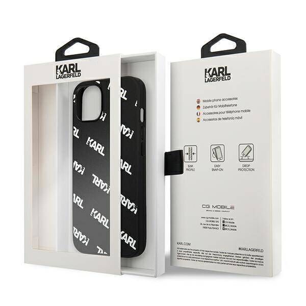 Original Case IPHONE 13 MINI Karl Lagerfeld Hardcase Allover (KLHCP13SPULMBK3) black 3666339049683