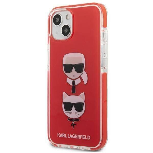 Original Case IPHONE 13 MINI Karl Lagerfeld Hardcase Karl&Choupette Head (KLHCP13STPE2TR) red 3666339048686