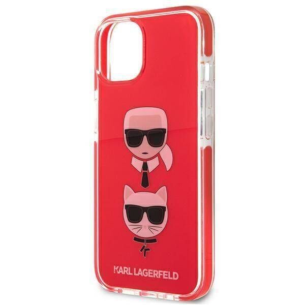 Original Case IPHONE 13 MINI Karl Lagerfeld Hardcase Karl&Choupette Head (KLHCP13STPE2TR) red 3666339048686