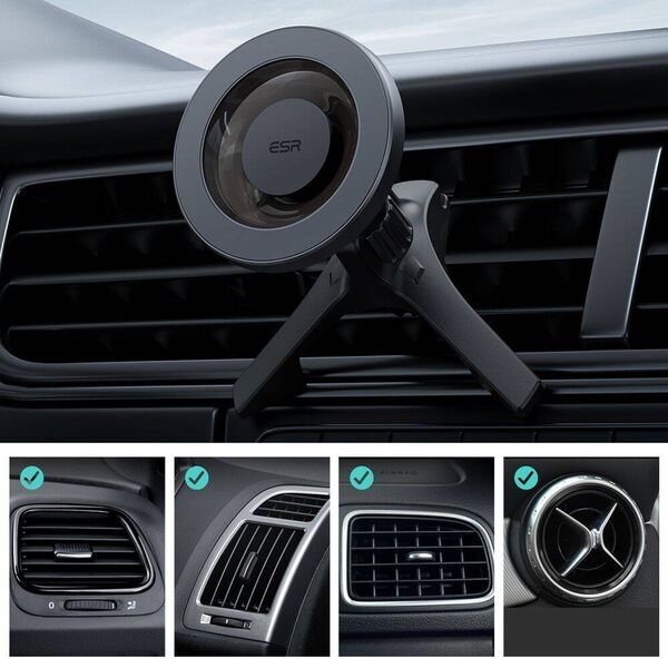 Magnetic Car Holder for Ventilation Grille MagSafe ESR metallic grey 4894240132739