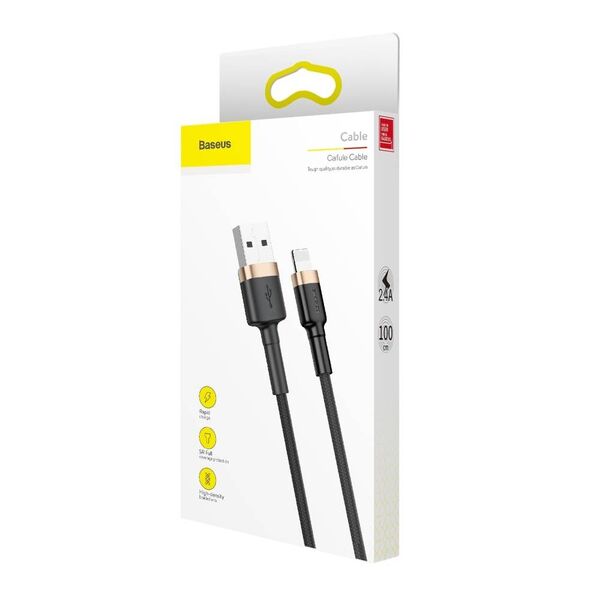 Baseus Cafule Cable USB Lightning 2.4A 1m (Gold+Black) 6953156274990