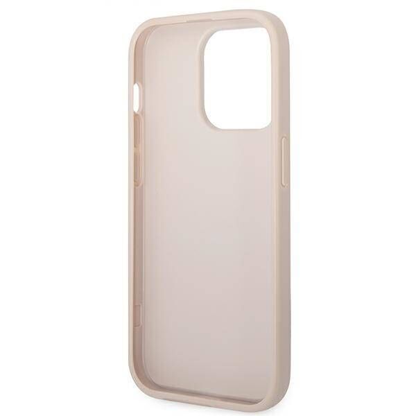 Original Case IPHONE 14 PRO MAX Guess Hard Case 4G Metal Gold Logo pink 3666339094140