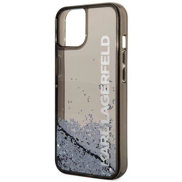 Original Case IPHONE 14 Karl Lagerfeld Hardcase Liquid Glitter Elong black 3666339091545