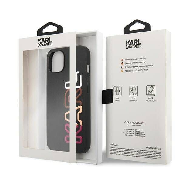 Original Case IPHONE 13 Karl Lagerfeld Hardcase Multipink Brand black 3666339049331