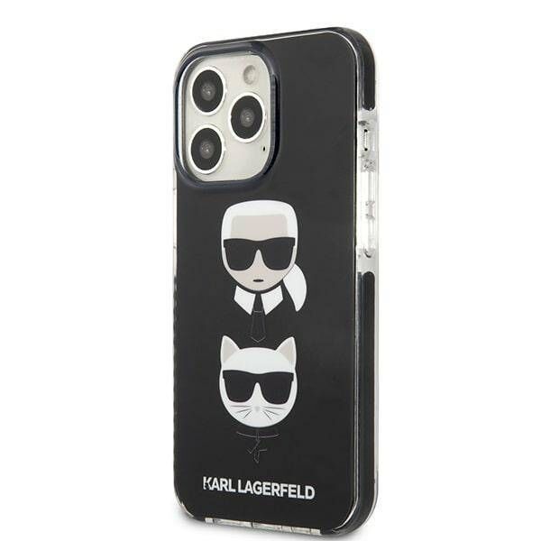 Original Case IPHONE 13 PRO MAX Karl Lagerfeld Hardcase Karl&Choupette Head black 3666339048679