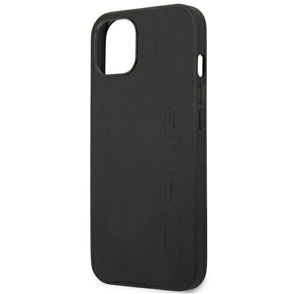 Case IPHONE 14 Mercedes AMG Hardcase Leather Hot Stamped (AMHCP14SDOLBK) black 3666339071301