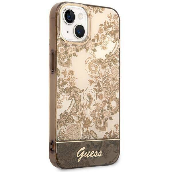 Original Case IPHONE 14 Guess Hardcase Porcelain Collection (GUHCP14SHGPLHC) gold 3666339090661