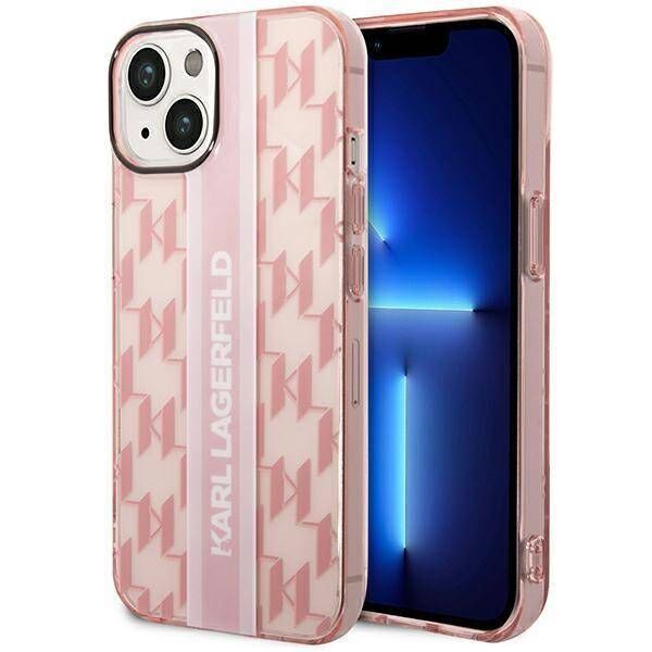 Original Case IPHONE 14 PLUS Karl Lagerfeld Hardcase Mono Vertical Stripe (KLHCP14MHKLSPCP) pink 3666339085292