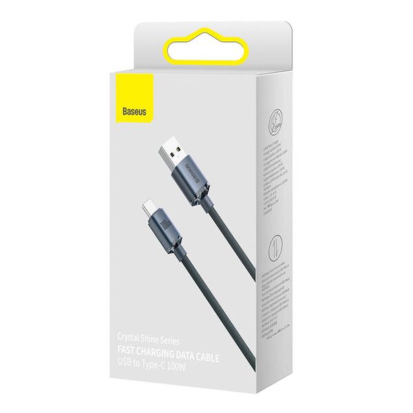 Baseus Crystal Shine cable USB to USB-C, 100W, 1.2m (black) 6932172602802