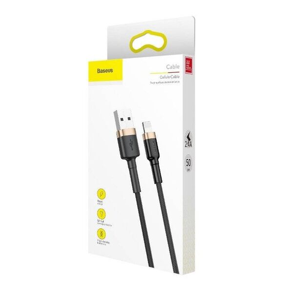 Baseus Cafule Cable USB Lightning 1.5 A 2m (Gold+Black) 6953156275034