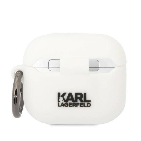 Case APPLE AIRPODS 3 Karl Lagerfeld Silicone Choupette Head 3D white 3666339087944