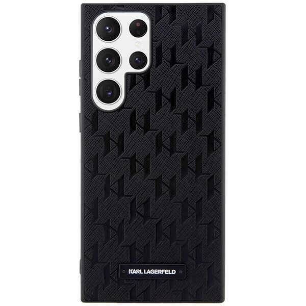 Original Case SAMSUNG GALAXY S23 ULTRA Karl Lagerfeld Hardcase Saffiano Mono Metal Logo (KLHCS23LSAKLHPK) black 3666339117931