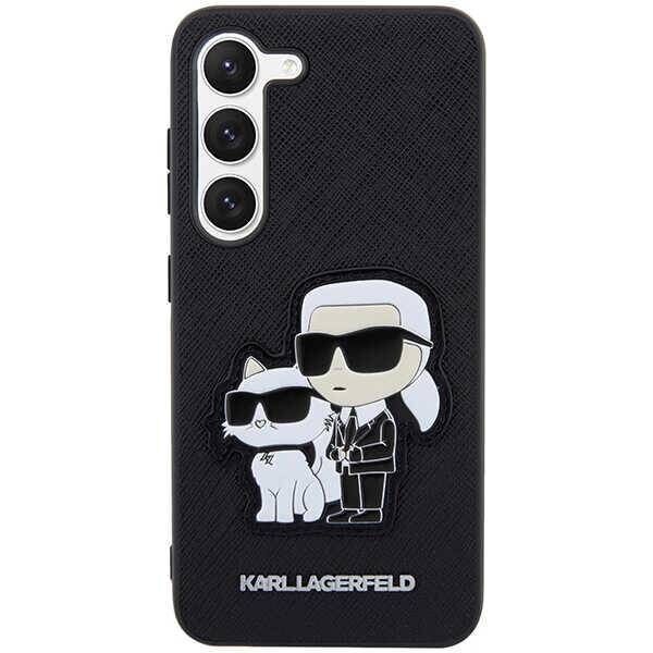 Original Case SAMSUNG GALAXY S23+ Karl Lagerfeld Hardcase Saffiano Karl & Choupette (KLHCS23MSANKCPK) black 3666339114732