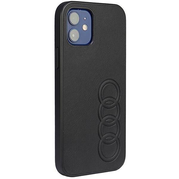 Original Case IPHONE 12 / 12 PRO Audi Synthetic Leather (AU-TPUPCIP12P-TT/D1-BK) black 6955250226349