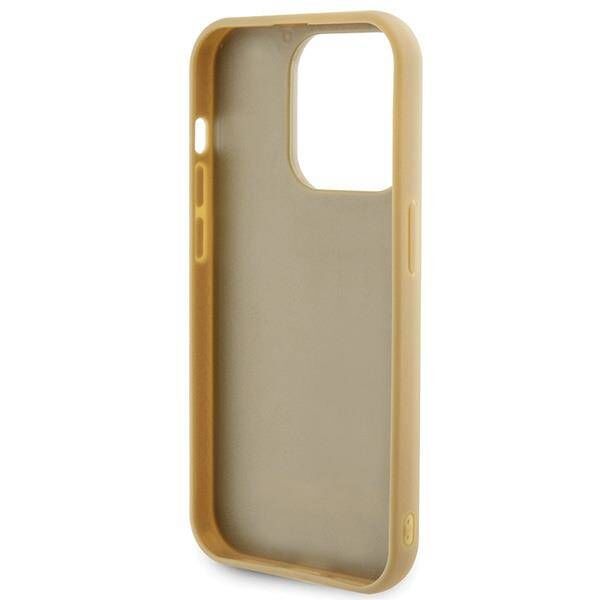 Original Case APPLE IPHONE 15 PRO Guess Hardcase Disco Metal Script (GUHCP15LPMSDGSD) gold 3666339173593