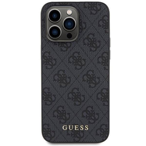 Original Case APPLE IPHONE 15 PRO MAX Guess Hard Case 4G Metal Gold Logo (GUHCP15XG4GFGR) gray 3666339171773